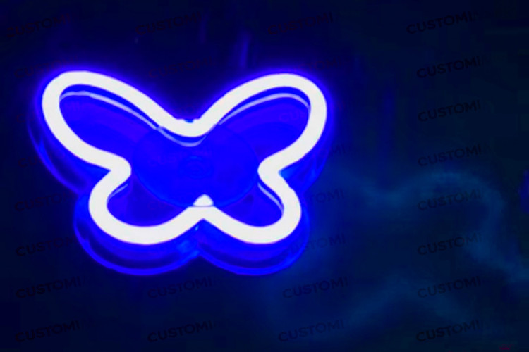 نئون پروانه - نصب روی شیشه