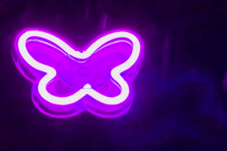 نئون پروانه - رنگ سفید