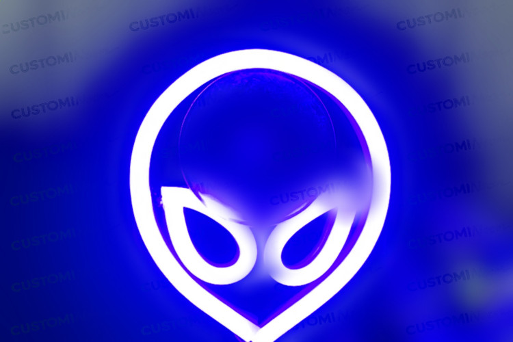 نئون آدم فضایی - رنگ سفید